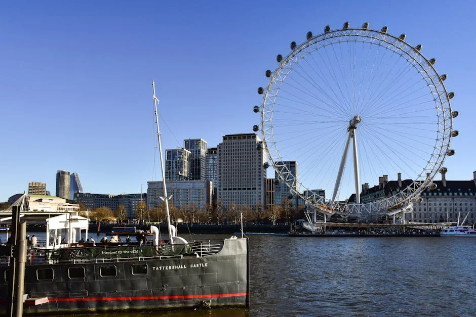 South Bank neighborhood in London for the First Time