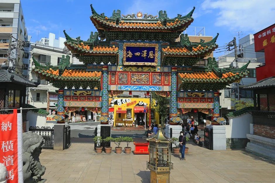 Kannai and Chinatown neighborhood in Yokohama
